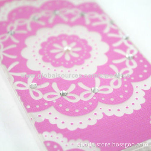 Colorful design TPU cover for iPhone 5/5s with rhinestones